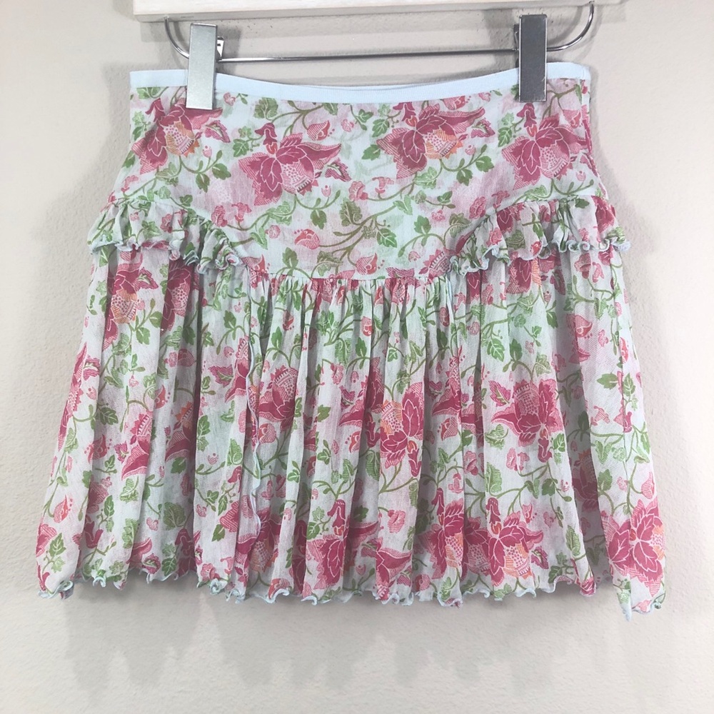 Diane Von Furstenberg Silk Floral Skirt